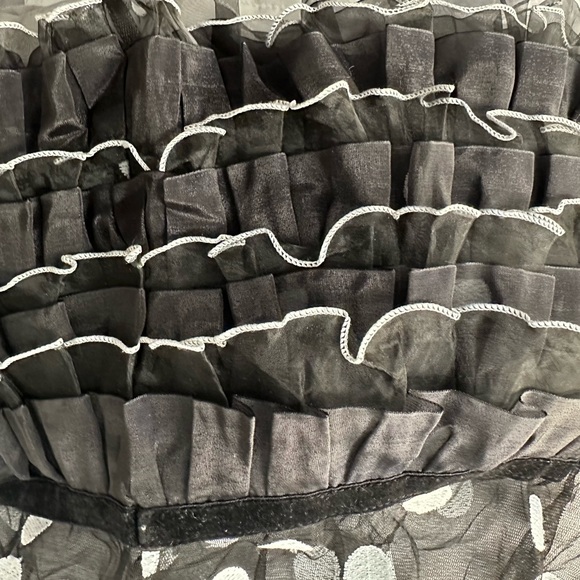 Polka dots Ruffled bottom with velvet belt - Picture 4 of 8